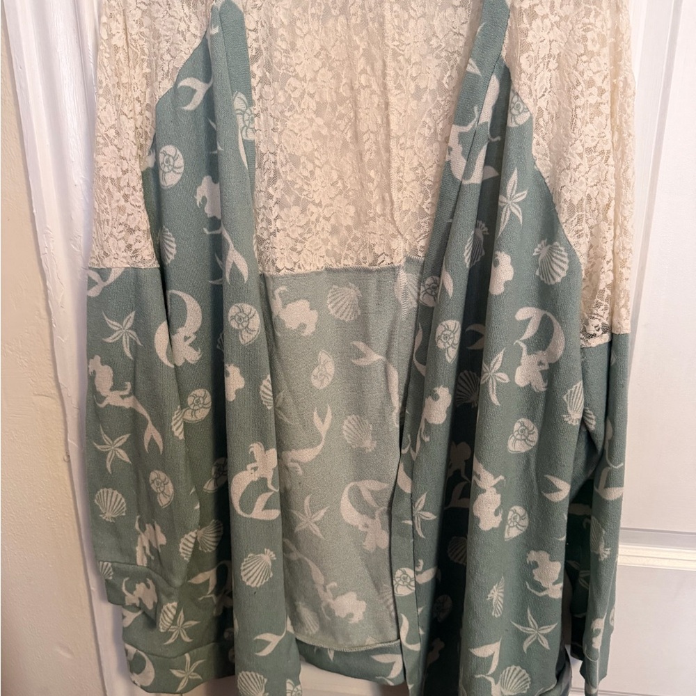 Torrid Lace and Sea Green Sweater